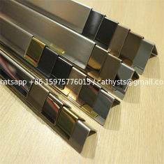 China Brushed Finish Black Stainless Steel Angle U Shape Trim 201 304 316 wall ceiling door frame supplier