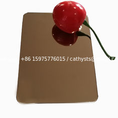 China rose gold color 304 stainless setel sheet mirror or hairline finish 1219x2438mm supplier