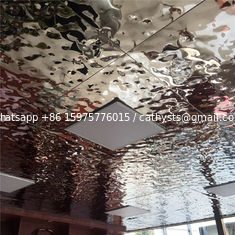 China water wave bright finish stainless steel sheet gold color for ceiling decorative panel supplier