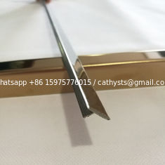 China Hairline Finish Bronze Stainless Steel Trim Edge Trim Molding 201 304 316 For Wall Ceiling Frame Furniture Decoration supplier