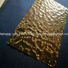 China Hammered Stainless Steel Sheets Gold Mirror Finish For Facade Wall Cladding  Curtain Wall Ceiling supplier