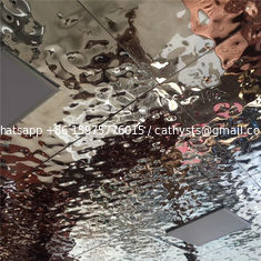 China Ripple Stainless Steel Sheets Gold Mirror Finish For Facade Wall Cladding  Curtain Wall Ceiling 201 304 316 supplier