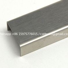 China Hairline Finish Stainless Steel Angle U Shape Trim 201 304 316 For Wall Ceiling Frame Furniture Decoration supplier