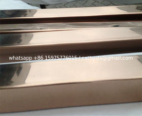 China high quality decorative stainless steel pipe square tube with gold or rose gold mirror finish supplier