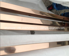 China Rose Gold Stainless Steel Pipe Tube Brushed Finish 201 304 316 For Handrail Balustrade Ceiling Decoration supplier