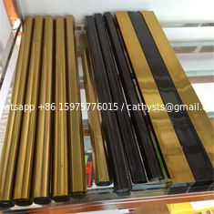 China gold Colored Stainless Steel Pipe Tube Mirror Finish 201 304 316 For Handrail Balustrade Ceiling Decoration supplier