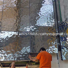 China 304 316 quality NO.8 mirror stainless steel sheet hammered embossed pattern for interior decoration supplier