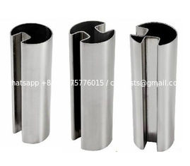 China 304 316 stainless steel channel tube and pipe for glass railings with mirror or hairline finish supplier