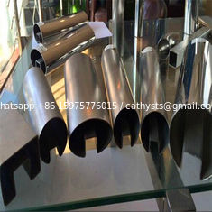 China 304 316 Satin polished Stainless Steel Balustrade pipe With Channel Tubing and piping supplier