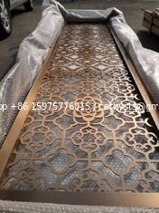 China Gold Stainless Steel Room Divider For Hotels/Villa/Lobby Interior Decoration supplier