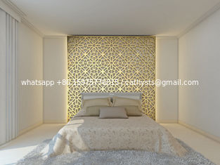 China Metallic Color Aluminum Room Divider For Hotels/Villa/Lobby Interior Decoration supplier