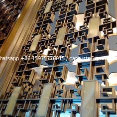 China Antique Copper Stainless Steel Screen Panels For Hotels/Villa/Lobby Interior Decoration supplier