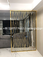China Hairline Rose Gold Metal Screens For Office/Room/Interior Decoration supplier