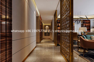 China Hairline Copper Stainless Steel Room Dividers For Hotels/Villa/Lobby/Shopping Mall supplier