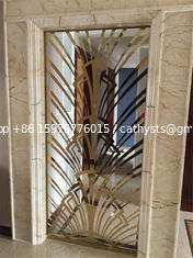 China Mirror Gold Metal Screens For Hotels/Villa/Lobby/Shopping Mall supplier