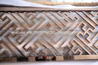 China Mirror Rose Gold Stainless Steel Perforated  Panels For Office/Room/Interior Decoration supplier