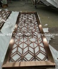 China Interior Decor Gold Partition Panels Room Divider Screen Laser Cut Decorative Stainless Steel Metal Screens supplier