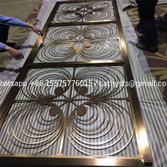 China Rose Gold Metal Laser Cut Panels For Hotels Villa Lobby Interior Decoration supplier