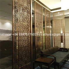 China Bronze Cooper  Metal Laser Cut Panels Color stainless steel room dividers For Sunshades Louver Window Screen 304 316 supplier