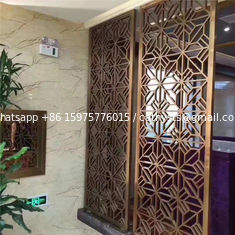 China Stainless Steel Metal Folding Metal Screen Room Divider Antique Folding Room Divider Screens supplier