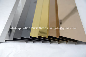 China silver gold rose gold stainless steel tile trim 6mm 8mm 10mm u channel profile supplier