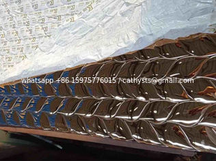 China Ripple Stainless Steel Sheets Gold Mirror Finish For Column Cover Cladding 201 304 316 supplier
