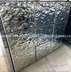 China Water Wave Shaped Stainless Steel Panels Gold Mirror Finish For Hotels Villa Lobby Interior Decoration supplier