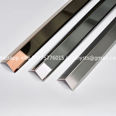China 304 316Home Decor Stainless Steel Tile Trim For Bathroom Wall Decoration Trim Strips 304 Luxury Decorative Tile Profiles supplier