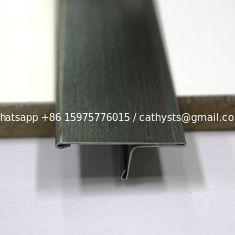 China 304 316 201 Tile Leveling System Customized Stainless Steel Metal Tile Trim For Wall Decoration T Shape Tile Profiles supplier