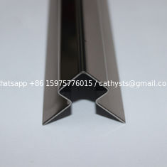 China Metal Black Tile Trim 201 304 316 Mirror Hairline Brushed Finish supplier