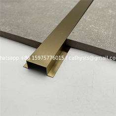China Gold Stainless Steel U Channel Decorative Profile Floor Inlay Ss Tile Trim supplier