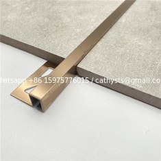 China Drop Shipping Factory Whosale Price Aluminium External Corner Angle Ceramic Edge Gold Aluminium L Shape Tile Trim supplier