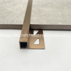 China Tile And Floor Accessories Profile Corner Ceramic T Shaped Stainless Steel Tile Trim supplier