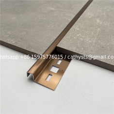 China L Shape Profile Brass Floor Ceramic Corner Edge Protector Transition Strip Metal Angle Guard Aluminum Ti Stainless Steel supplier