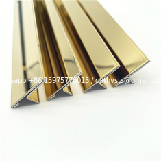China Size 8mm 10mm 15mm 20mm T Shape Gold Or Silver Colour Metal Tile Trim supplier