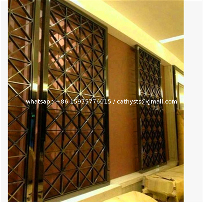 decorative metal screen,304 stainless steel panel screen with bronze