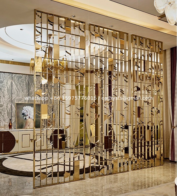 Hairline Black Stainless Steel Room Dividers For Hotels/Villa/Lobby