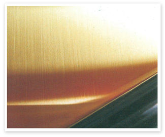 COLOR STAINLESS STEEL SHEETS HAIRLINE FINISH NO4 GOLD supplier