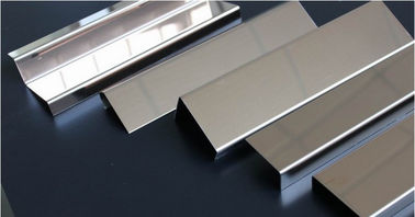 Hotel black titanium stainless steel curved lines , rose gold edging strip baseboard supplier