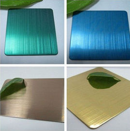 hairline decorative stainless steel sheet with color gold/rose gold/bronze/black/blue supplier