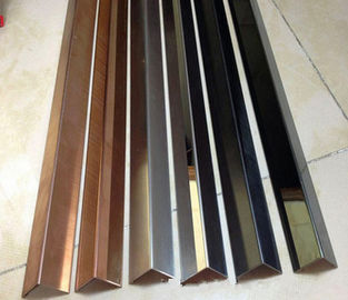 Hotel black titanium stainless steel curved lines , rose gold edging strip baseboard supplier