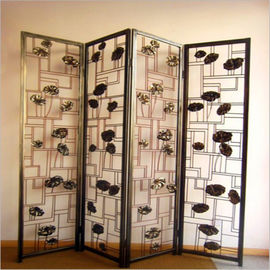 Hot sale Office partition screen PVD color metal room divider supplier