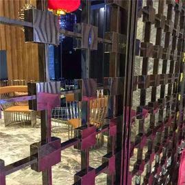 Mirror Color Laser Cut Stainless Steel Sheet for Screen interior wall decorative panel supplier