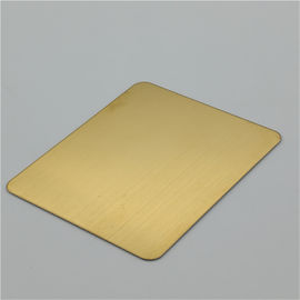 304 stainless steel gold color sheet NO.4 brushed finish decorative metal panel supplier