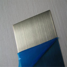 304 Stainless Steel Decorative Plate Hairline Green Bronze Plating Color Sheet with Film 7c PVC supplier