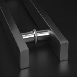 Glass door handle, hairline finish stainless steel door handle European style large pull handle supplier