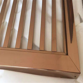 SS mirror polish bronze color panel sheet for hotel building metal screen partition item supplier