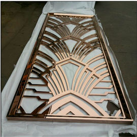 room divider Singapore stainless steel screen designed wall panel rose gold color mat finish supplier