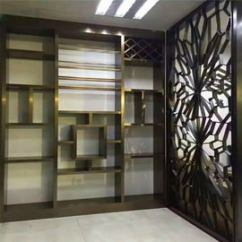 Interior Design partition wall stainless steel panel in bronze finish on sale supplier