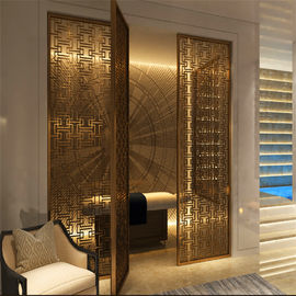 Interior Design partition wall stainless steel panel in bronze finish on sale supplier